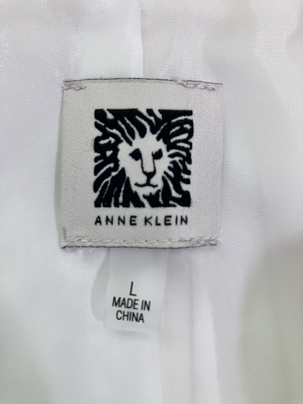 Anne Klein White Striped Single Button Blazer Size Large - Picture 3 of 5